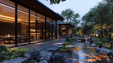 户外用餐区景观