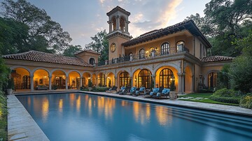 西班牙庄园泳池1