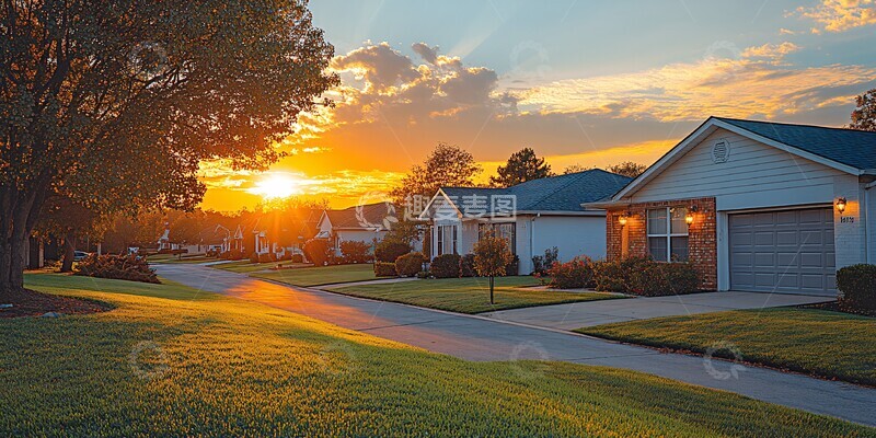 高清大图下载【趣麦麦图】白色墙壁蓝色屋顶2