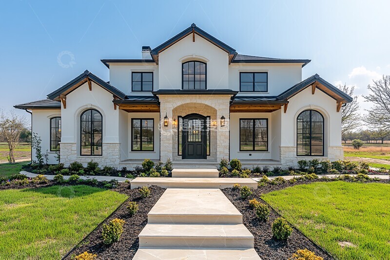 高清大图下载【趣麦麦图】新建白色双层住宅