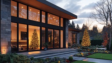 黑色窗户圣诞装饰