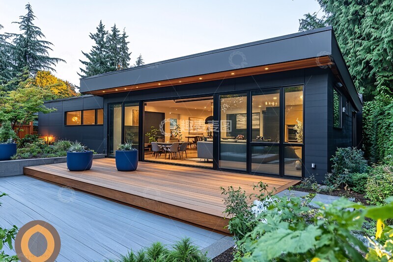 高清大图下载【趣麦麦图】木质露台全景图1