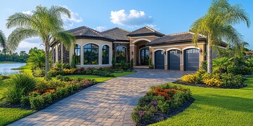 阳光下的现代家居