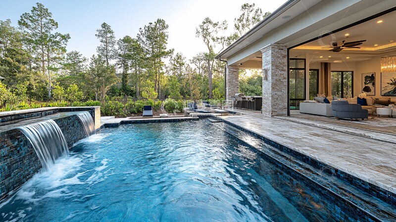 高清大图下载【趣麦麦图】奢华户外泳池露台