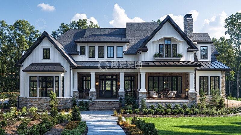 高清大图下载【趣麦麦图】窄院双层农舍1