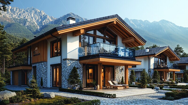 高清大图下载【趣麦麦图】山间现代住宅9