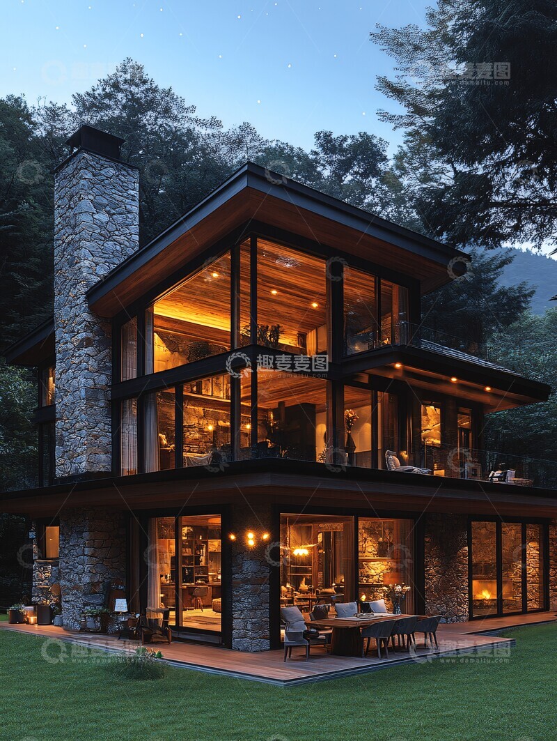 高清大图下载【趣麦麦图】斯堪的纳维亚风格豪宅1