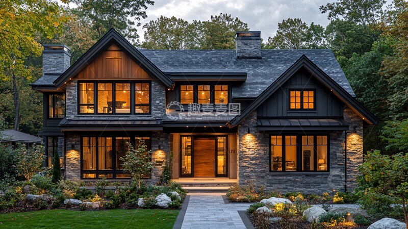 高清大图下载【趣麦麦图】窄院双层农舍