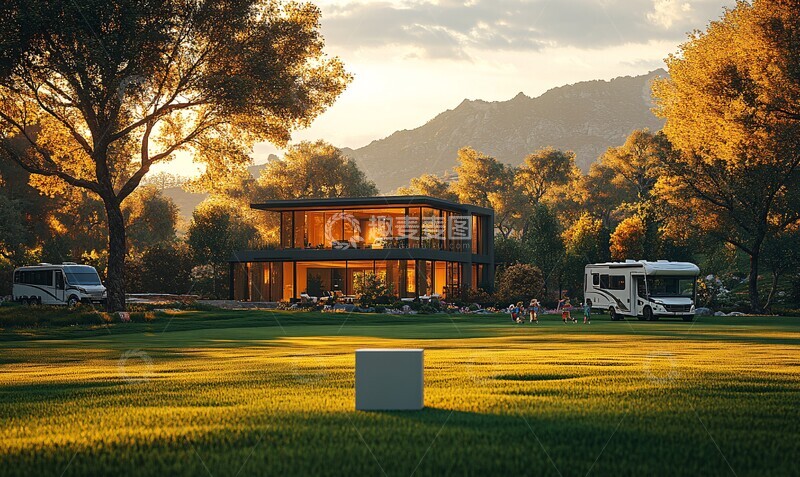 高清大图下载【趣麦麦图】高尔夫草坪上的生活