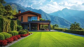 山间整齐草坪1