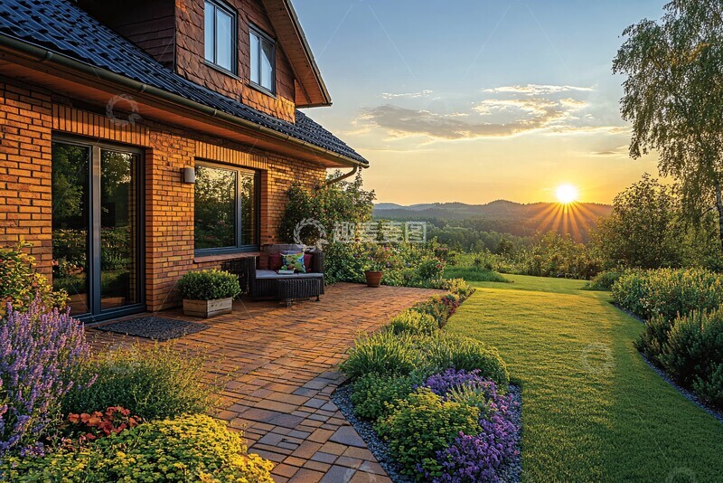 高清大图下载【趣麦麦图】德国房屋花园热泵1