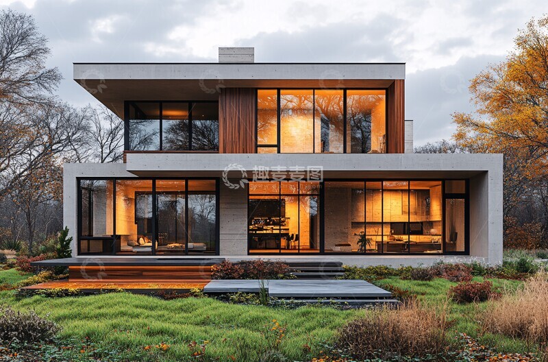 高清大图下载【趣麦麦图】木屋混凝土结构1