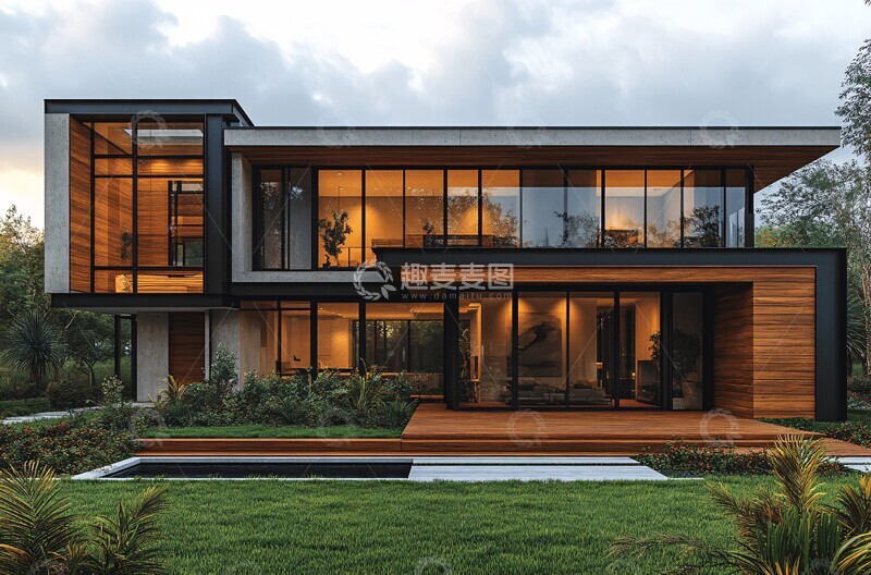 高清大图下载【趣麦麦图】木屋混凝土结构