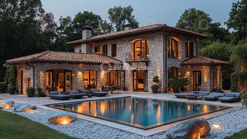 高清大图下载【趣麦麦图】岩石夜景照明