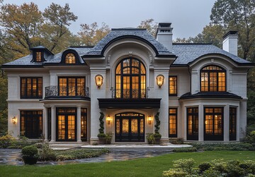 黑白经典住宅外立面1