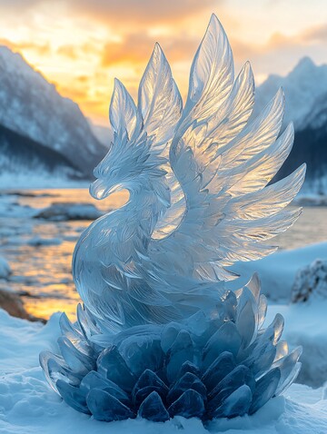 冰雕神话生物