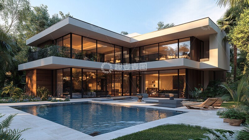 私家庭院花园泳池