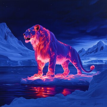 霓虹狮子霓虹狮子色彩1