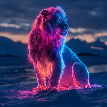 霓虹狮子霓虹狮子色彩