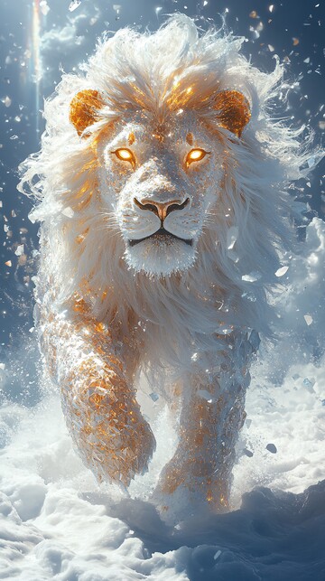 水晶狮子漫步冰原2