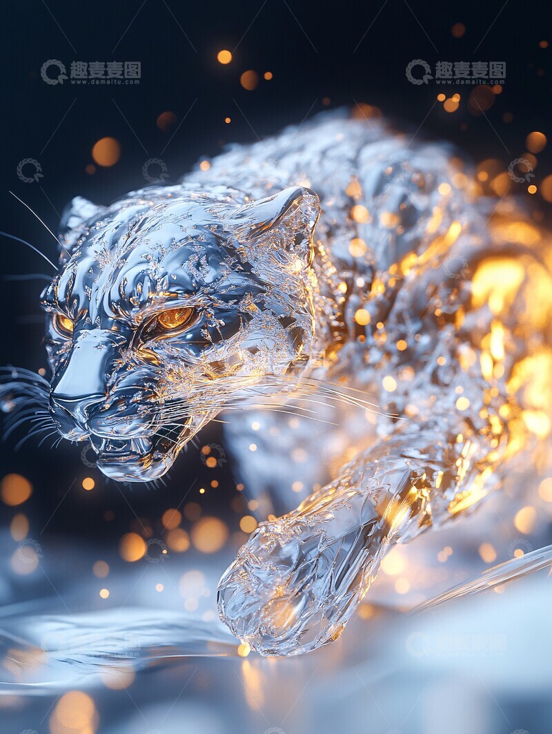 高清大图下载【趣麦麦图】银豹冰金站立舞台1