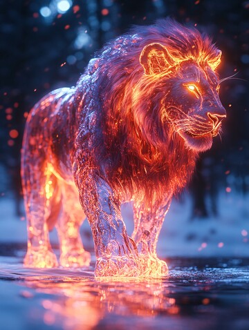 霓虹狮子冰上行