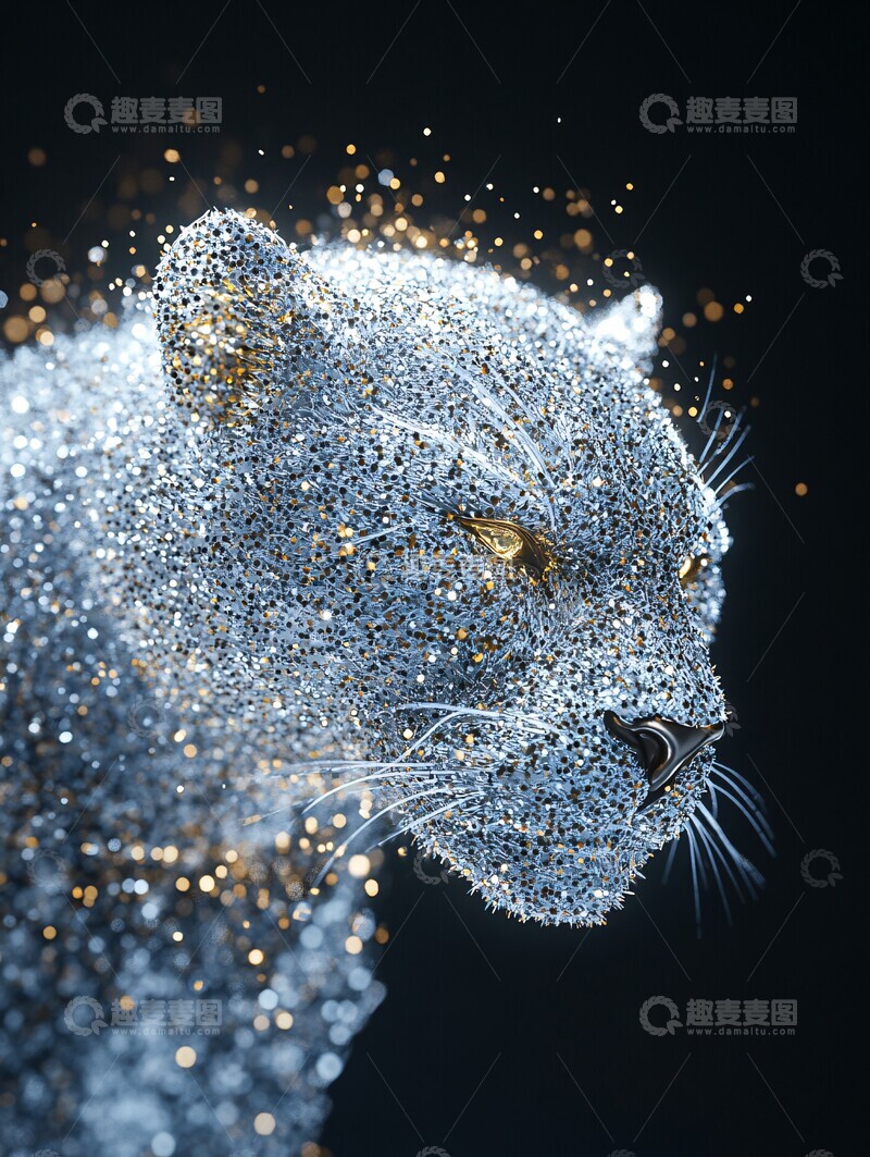 高清大图下载【趣麦麦图】银豹冰金站立舞台