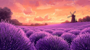 薰衣草风车薰衣草风车天空2