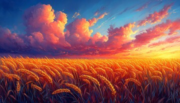 麦田与云天麦田云天麦穗