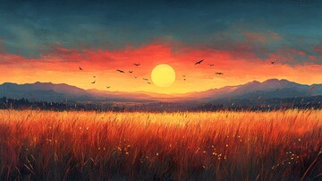 秋草晚霞秋草晚霞天空