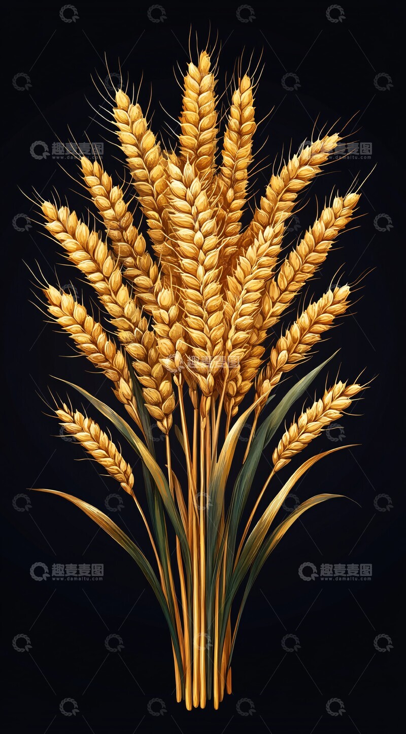 麦穗矢量手绘3