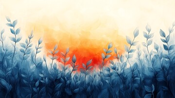 日落植物日落植物白色