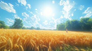 金色麦田蓝天白云4