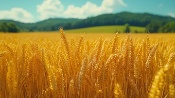 金色麦田蓝天白云3