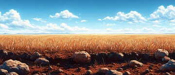 麦田生长黄昏时