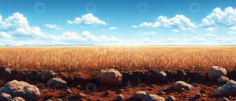 高清大图下载【趣麦麦图】麦田生长黄昏时