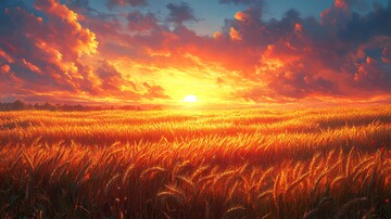 金色麦田夕阳21