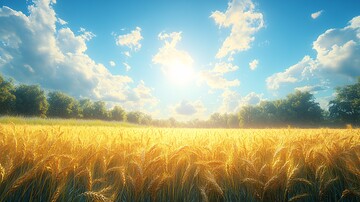 金色麦田蓝天白云6