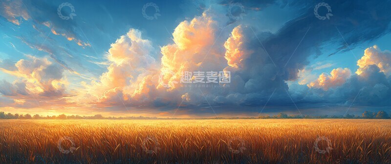 高清大图下载【趣麦麦图】无尽麦田风暴2