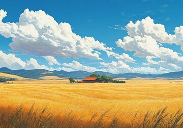 金色平原与蓝天2