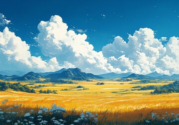 金色平原与蓝天3