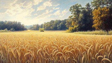 稻谷丰收的季节