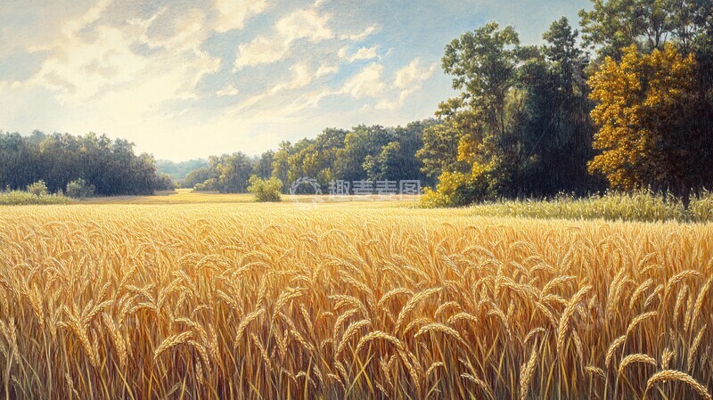 高清大图下载【趣麦麦图】稻谷丰收的季节