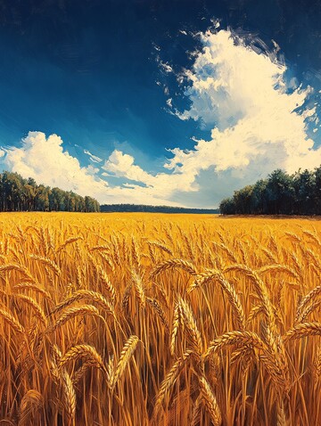 麦田与天空麦田天空版画