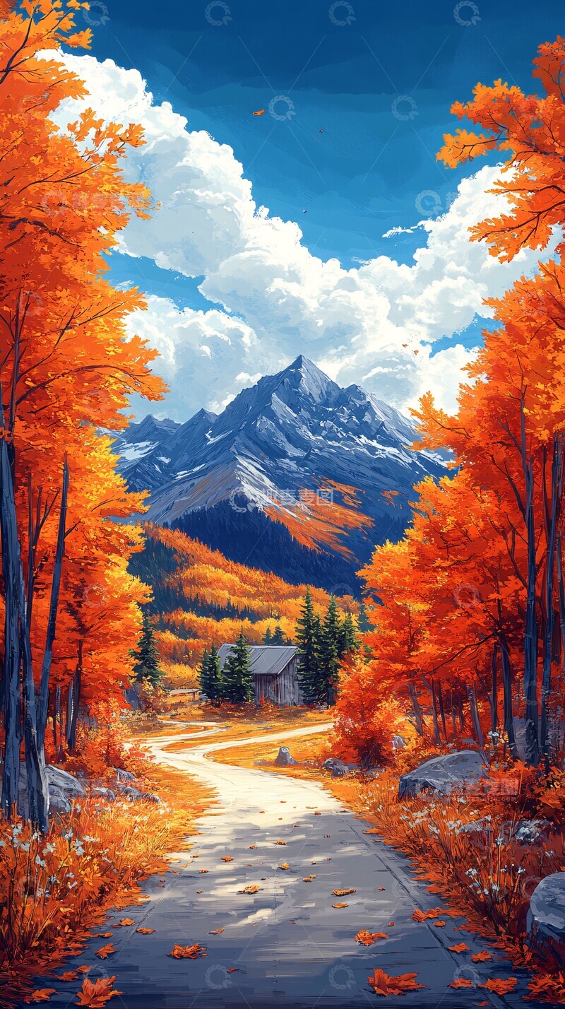 高清大图下载【趣麦麦图】秋日的连绵山景