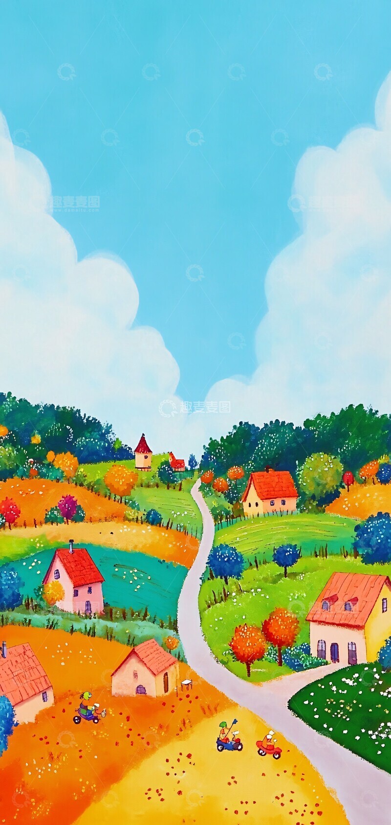 高清大图下载【趣麦麦图】家乡风景线家乡风景村庄