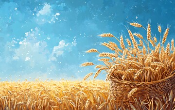 麦田与蓝天麦田蓝天田野