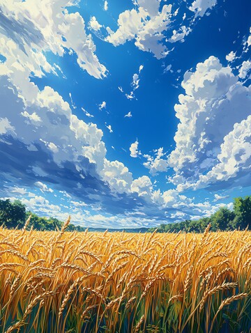麦田云天麦田金色蓝色2