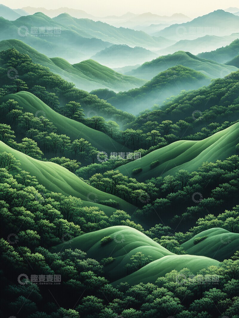 高清大图下载【趣麦麦图】绿意山林绿意山林平面
