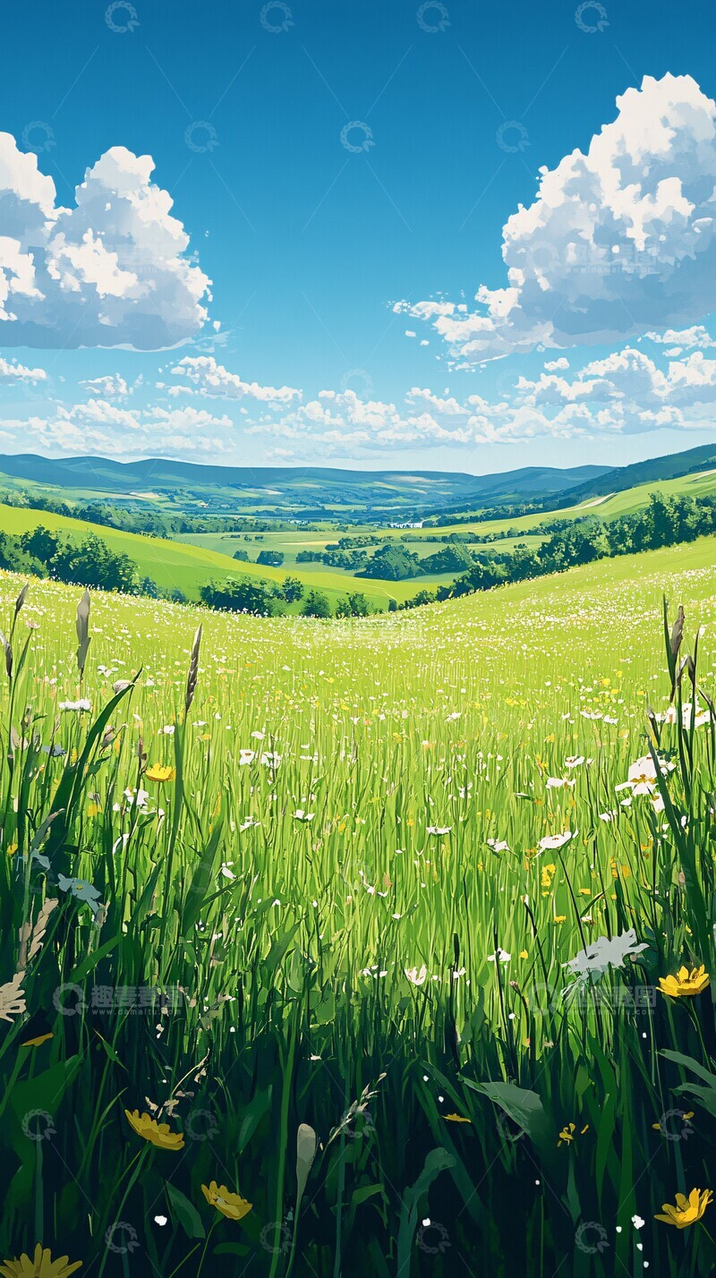 高清大图下载【趣麦麦图】蓝天绿地蓝天绿地天空